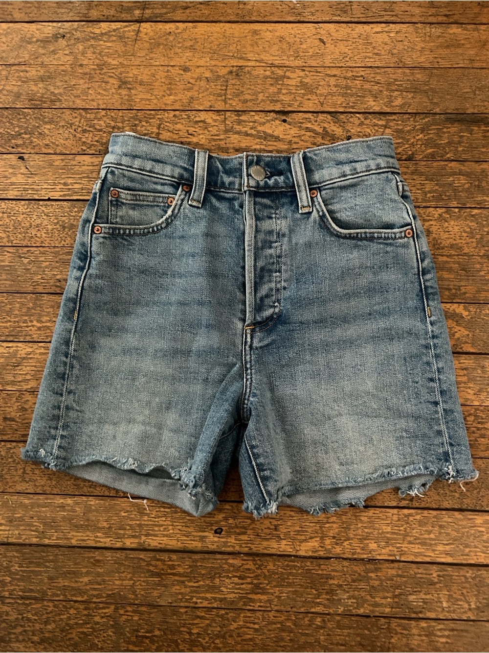Denim Forum The ex boyfriend Highrise shorts, 50’s arlo cut off